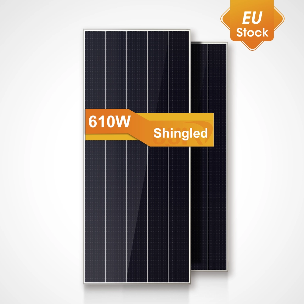610W Dual Glass Shingled Solar Panel for Commercial & Utility-Scale Applications