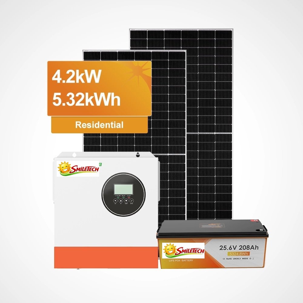 4.2kW Solar Power System with 5.32kWh Lithium Battery for Residential Use
